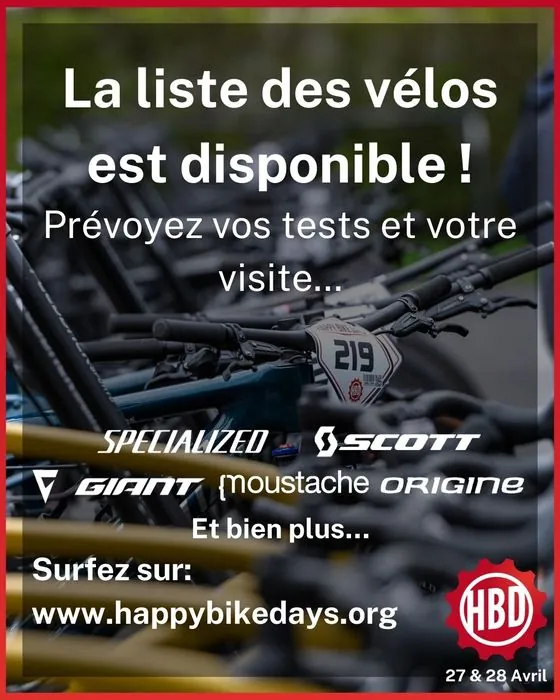 La liste des vélos est disponible